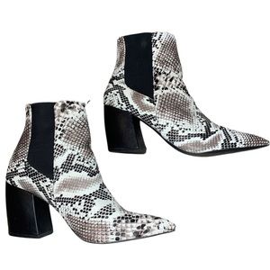 Snakeskin Ankle Booties